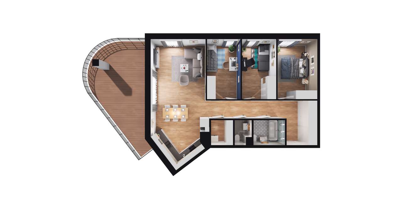 Medyków 32 | mieszkanie 3-pok. | 85 - Pełny obrazek: 3/8