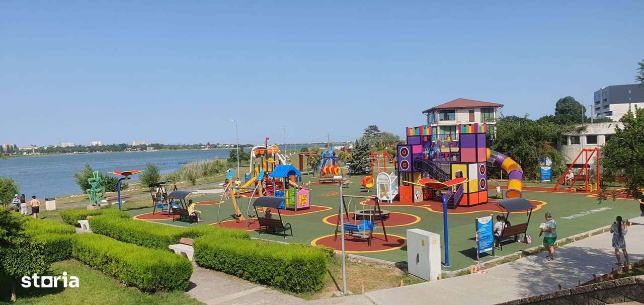 Teren Techirghiol 800mp cu vedere frontala la lac-6