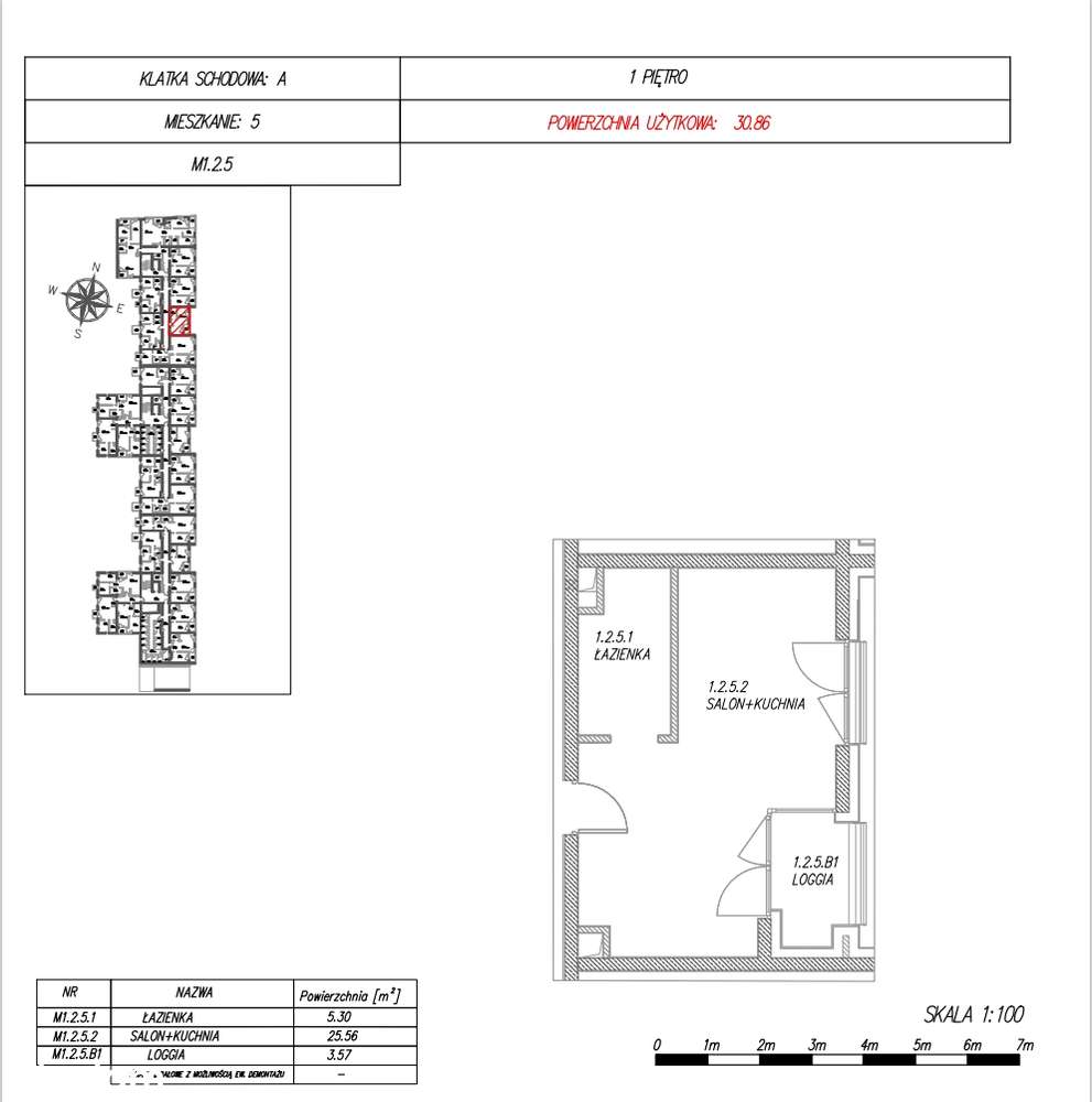 Gotowa kawalerka ok. 30 m2 -  1 piętro - Apartamenty Dębowa - Pełny obrazek: 3/8
