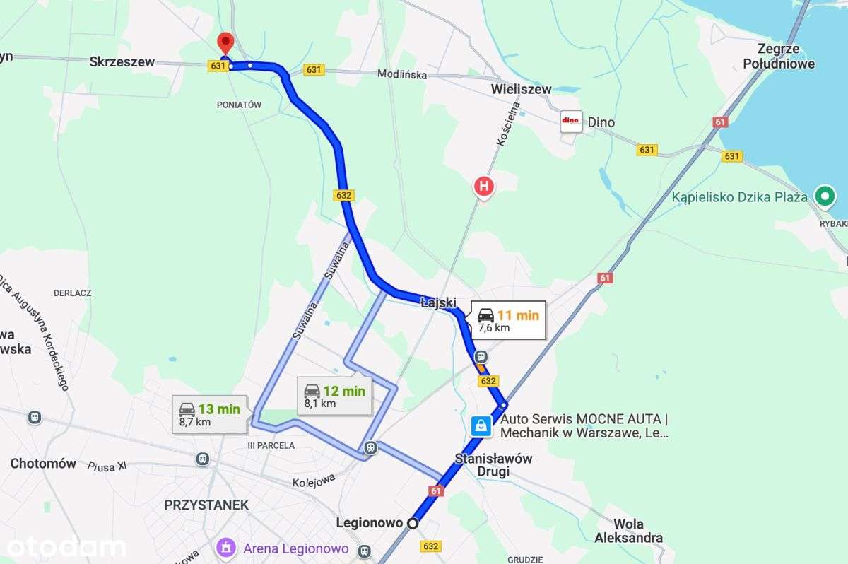 Skrzeszew, Usługi/Handel, tuż przy DW 631-8