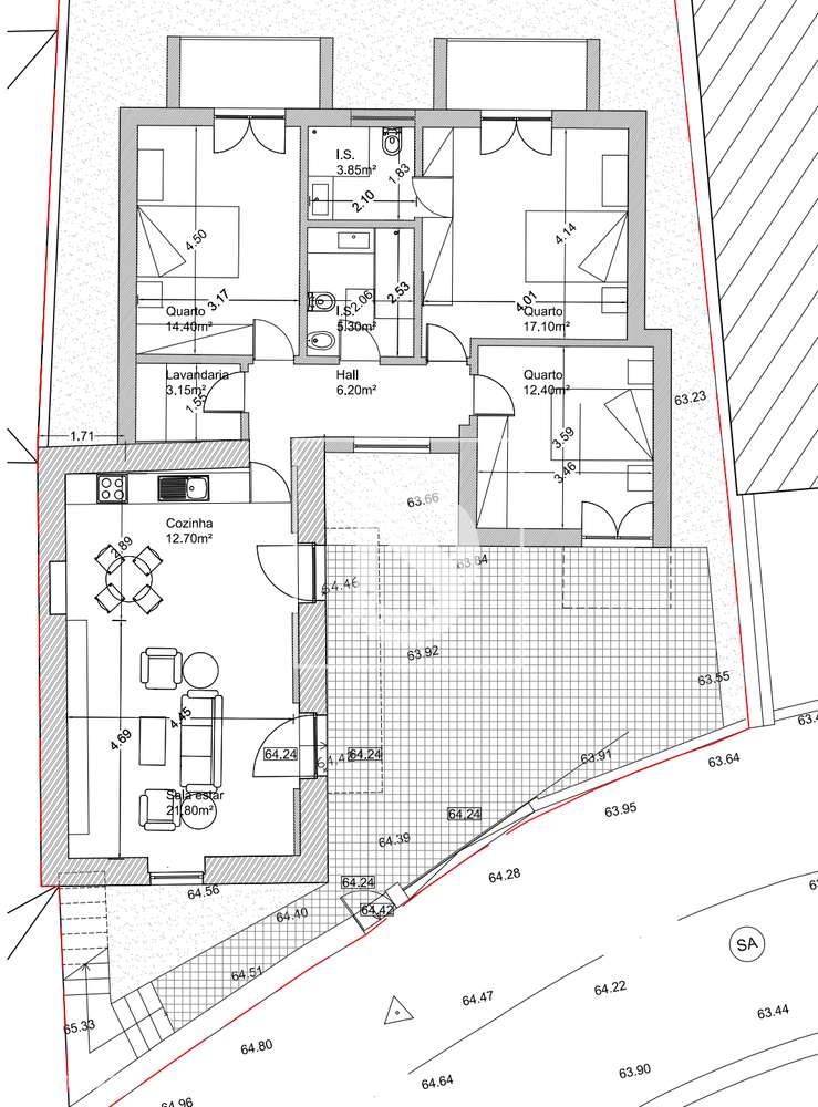 Elegância Atemporal: Moradia T3 térrea que Une o Clássico ao Moderno-23
