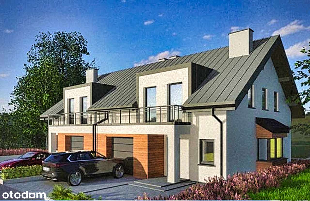 Nowoczesny bliźniak w Mordarce z widokiem na góry-0