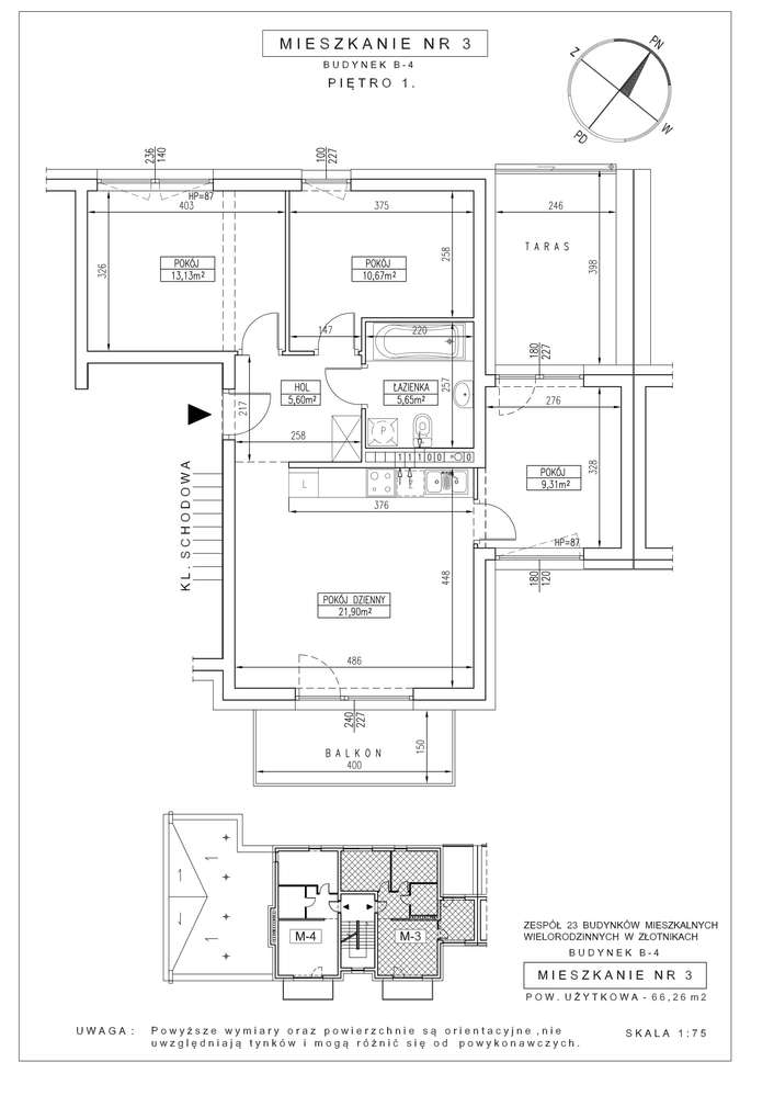 4 pok. z balkonem i tarasem | rynek pierwotny | os. Złotniki Park-6
