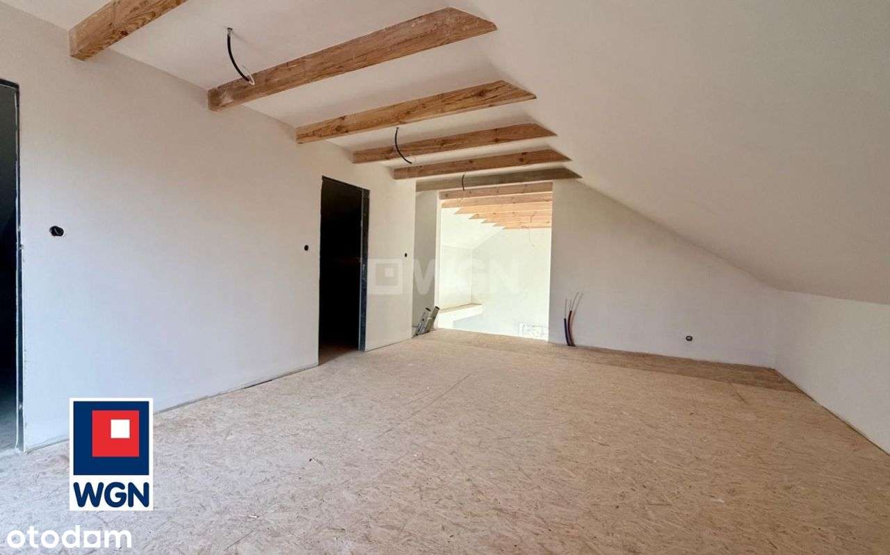 Dom szkieletowy z antresolą, przestrzeń, zieleń, cisza-12