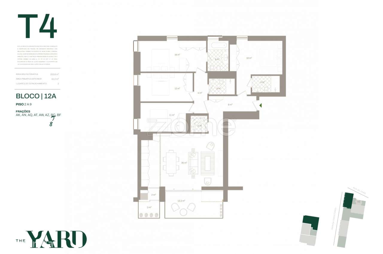 T4 The Yard | Vista Mar | Jardins da Arrábida - Grande imagem: 2/2