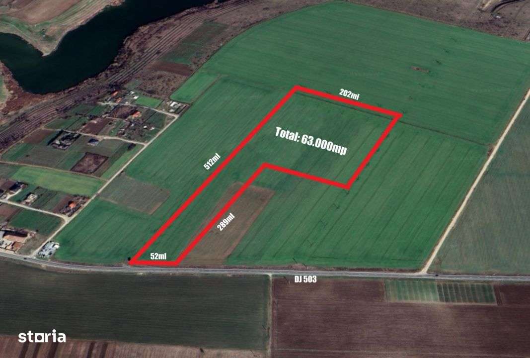 TEREN INTRAVILAN FUNDULEA 63.000 MP  , jUD. CALARASI DE VANZARE - Imagine principală: 1/5