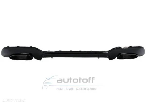 Pachet extensii exterior compatibil cu BMW Seria 3 G20 / G21 (2018+) cu difuzor si ornamente evacuare M340i Design Negru Lucios - 5