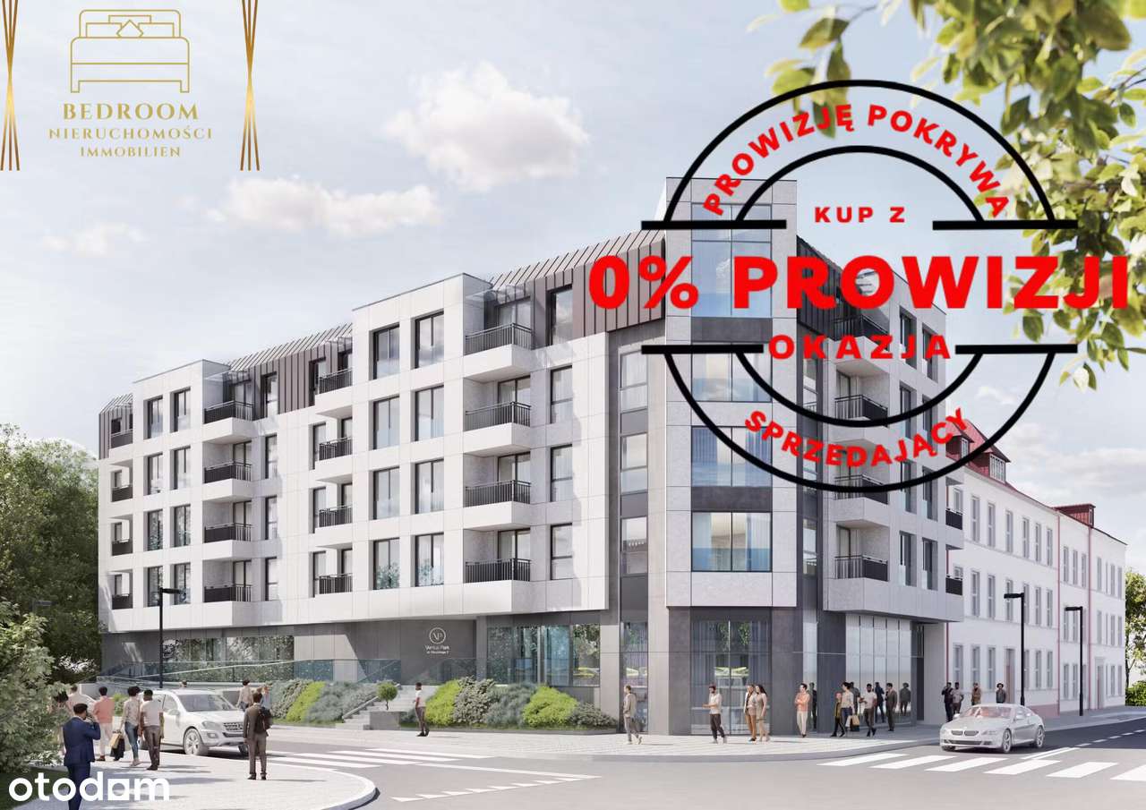 3 pokojowe mieszkanie w centrum miasta przy Parku - deweloperski stan