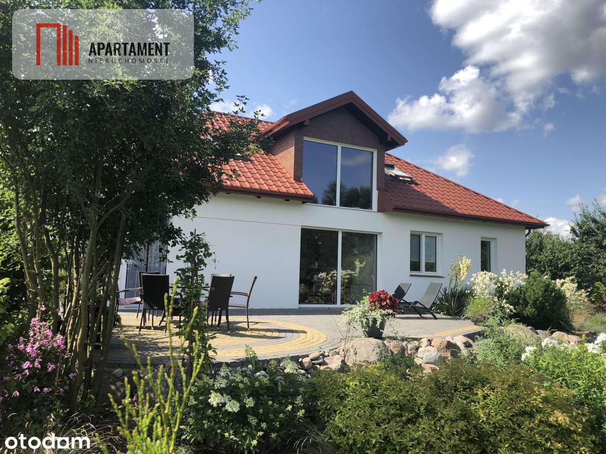 Parterowy dom, garaż, ogród, jezioro, Mazury-6