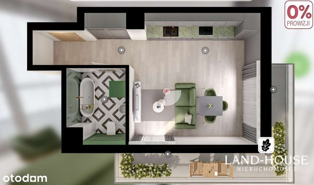 Ustawna kawalerka z dużym balkonem - Pełny obrazek: 5/7