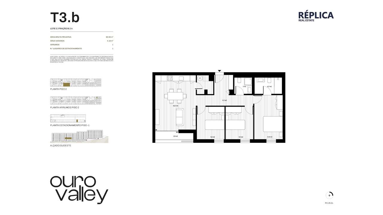 Apartamento T3 com Varanda e Garagem no Ouro Valley - Grande imagem: 5/10