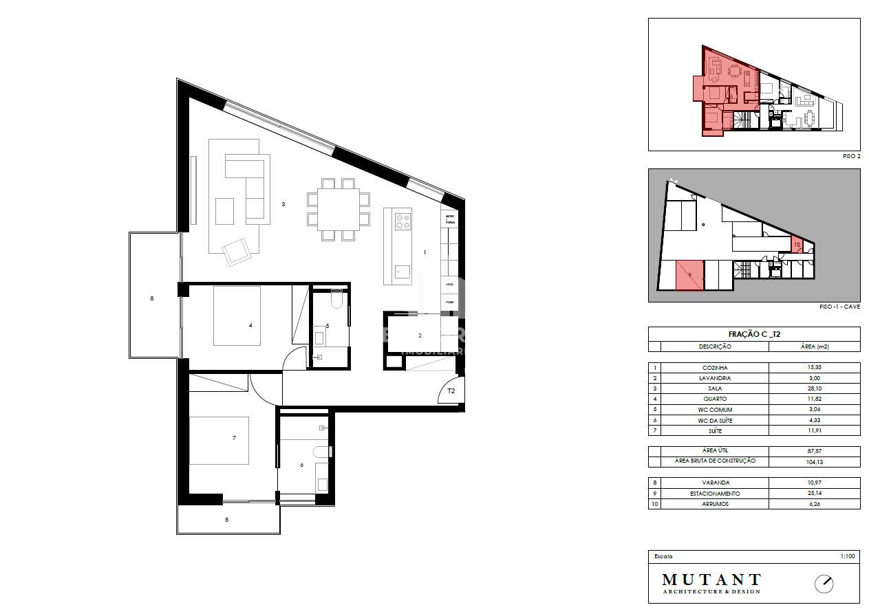 Elegante T2 com Varanda e Design de Autor – 1.º Andar – S. Cosme, Gond-23
