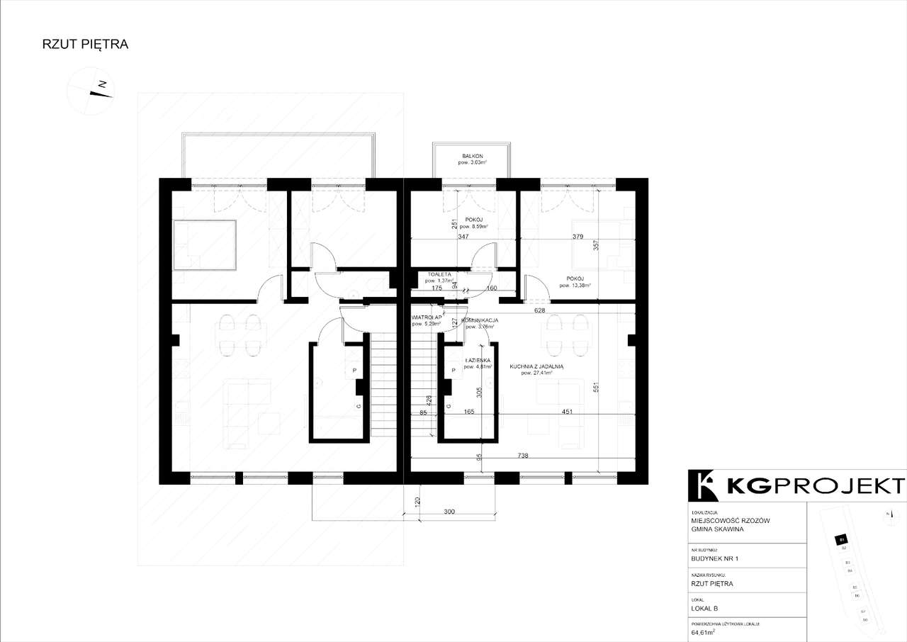 Dwupoziomowe mieszkanie z poddaszem do aranżacji| 3 min od Skawiny-8