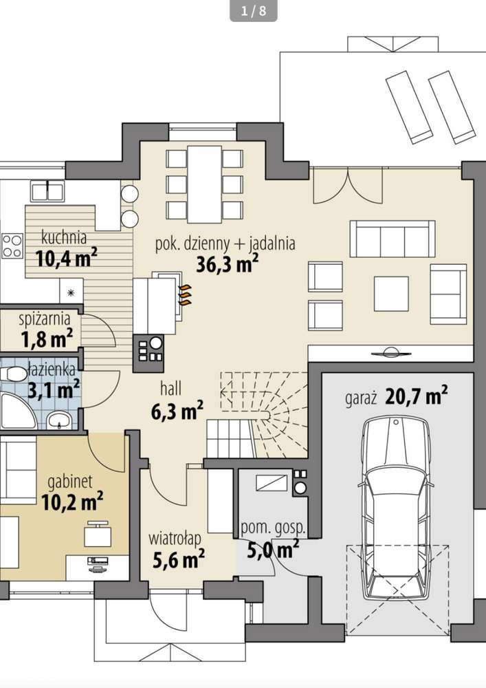 Energooszczędny I Pompa ciepła Gotowy do wprowadzenia I 5 Pokoi-18