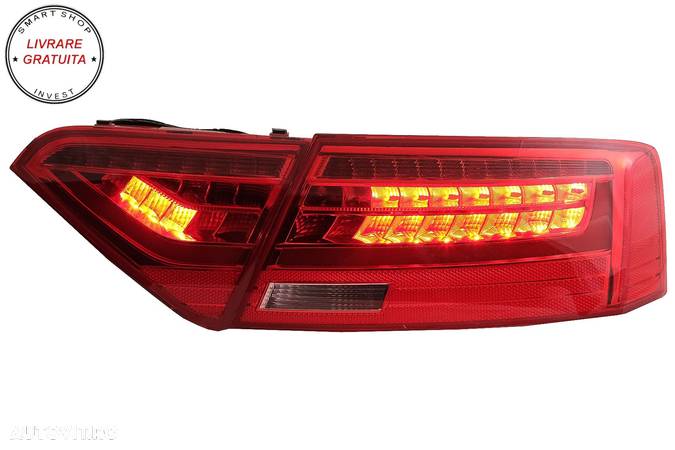 Stopuri LED Audi A5 8T Coupe Cabrio Sportback (2007-2011) Semnal Secvential Dinami- livrare gratuita - 11