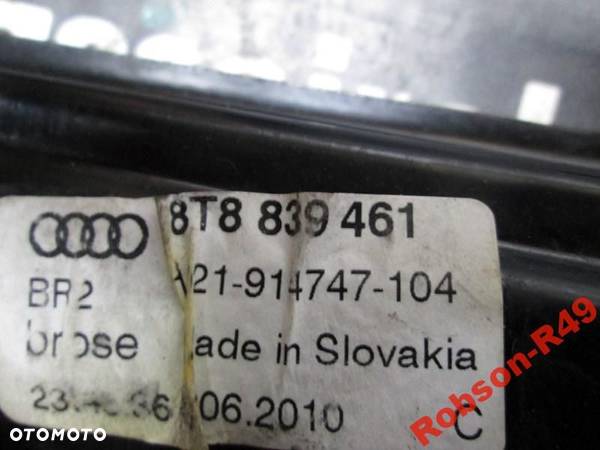 PODNOŚNIK SZYBY LEWY TYŁ AUDI A5 8T 8T8839461 - 1