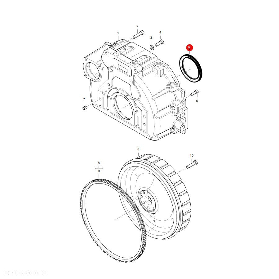 Uszczelniacz wału korbowego Massey Ferguson V837091172 Oryginał - 3