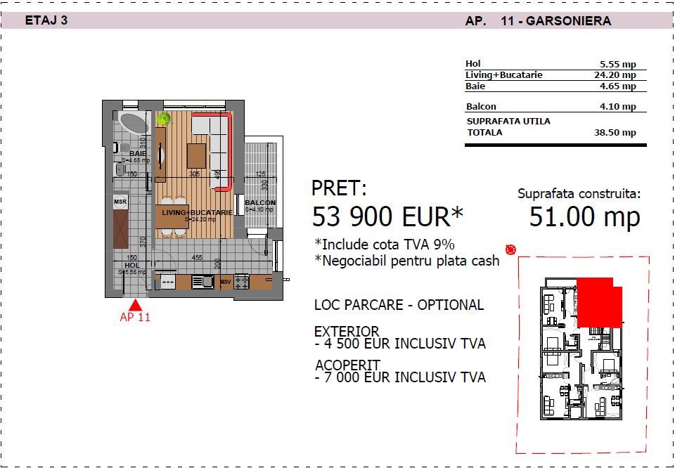 Garsoniera * Metrou Aparatorii Patriei * Direct Dezvoltator