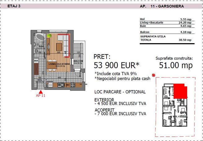 Garsoniera * Metrou Aparatorii Patriei * Direct Dezvoltator