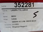 LAMPA TYŁ LEWA BMW 5 (E39) 1995 - 2003 520 i 110 kW [150 KM] benzyna 1996 - 2003 - 5