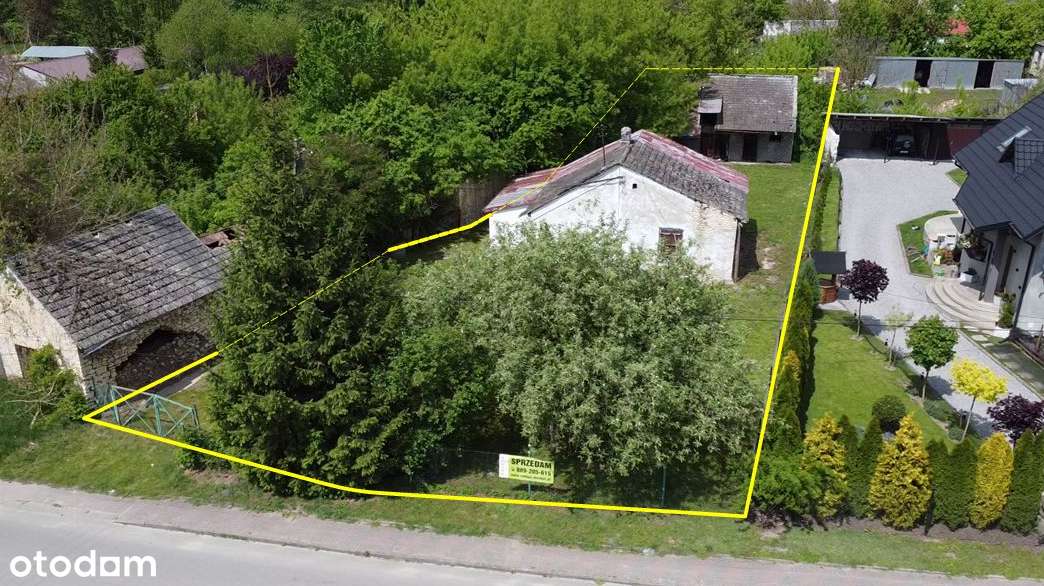 działka budowlana Rynek Tarłów z budynkiem gosp. i domem - Pełny obrazek: 4/14