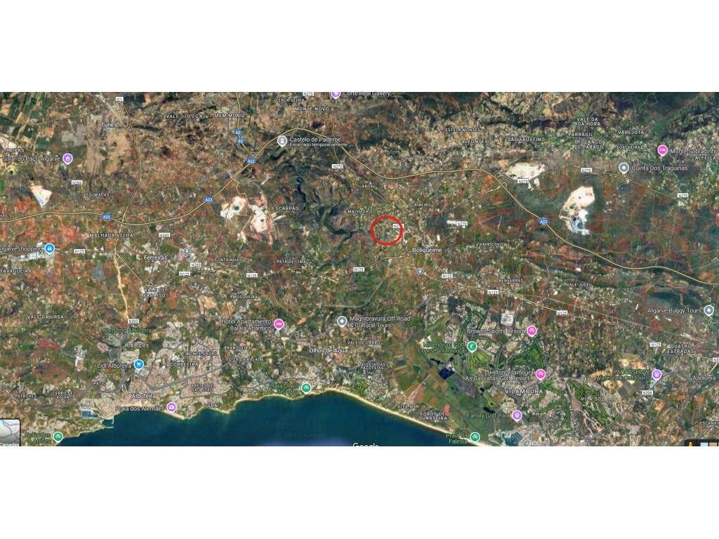 Terreno com Ruína para Reabilitação com vista de mar em Boliqueime - Grande imagem: 4/4