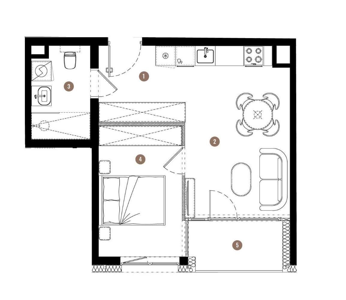 Mieszkanie 2-pokojowe - Apartamenty Reytana-2