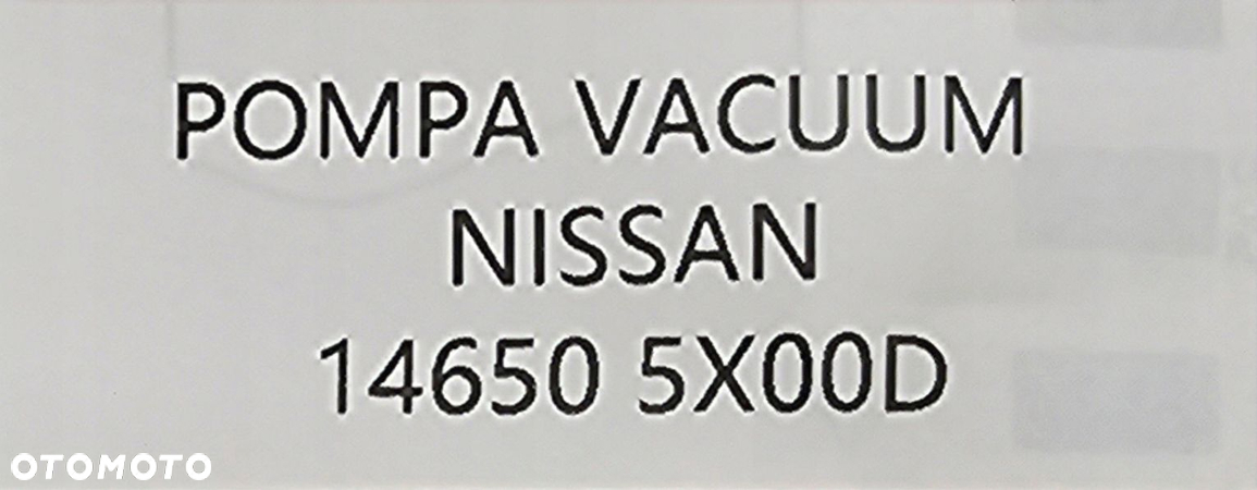 NOWA ORYGINALNA POMPA VACUM NISSAN PATHFINDER / NAVARA - 146505X00D - 5