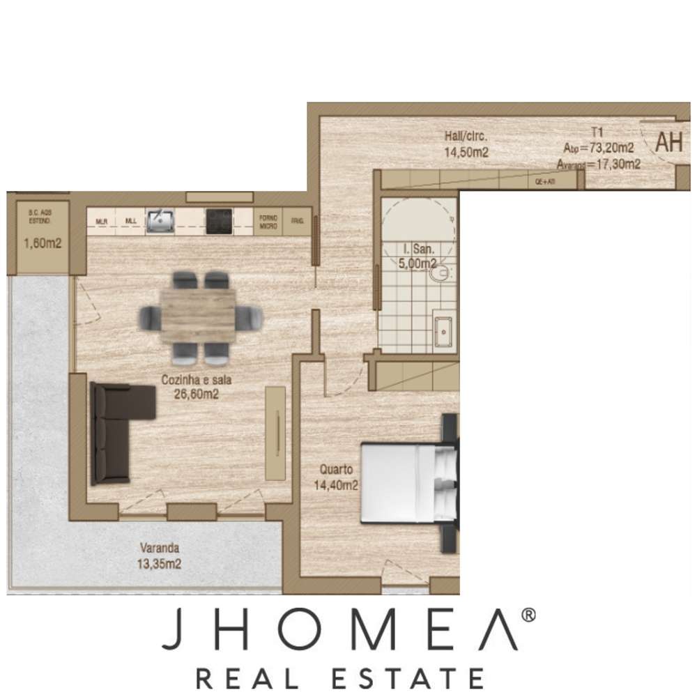 Apartamento T1 | THE LINE – Forca, Aveiro-7
