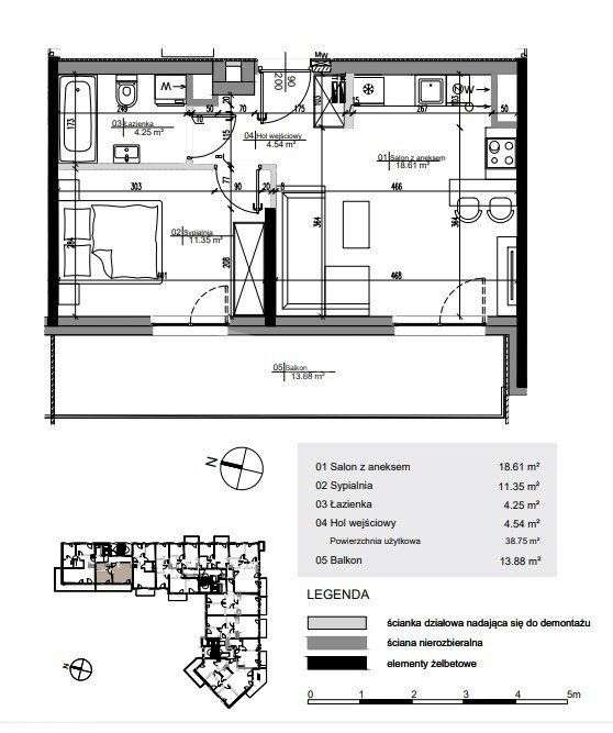 2pok*balkon 13m2*Oddane Do Użytku*0% prowizji - Pełny obrazek: 2/2