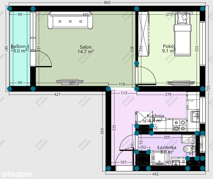 Super lokalizacja. 35,20 m2, 2 pokoje, parter, po generalnym remoncie-0