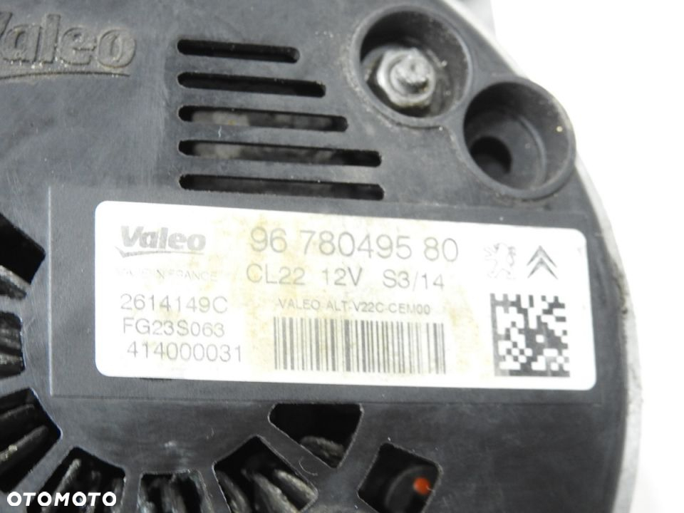 ALTERNATOR PEUGEOT 407 3.0 V6 HDI 9678049580 - 11