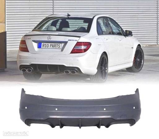 PARA-CHOQUE TRASEIRO PARA MERCEDES CLASSE C W204 12-15 LOOK C63 AMG - 1