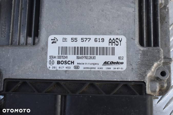 Opel Insignia 2.0 CDTI Komputer sterownik silnika 55577619 AASY 0281017453 - 3