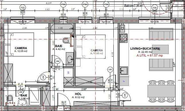 Apartament 3 camere 2 bai boxa si balcon etaj 2 - Doamna Stanca Sibiu - Imagine principală: 3/8