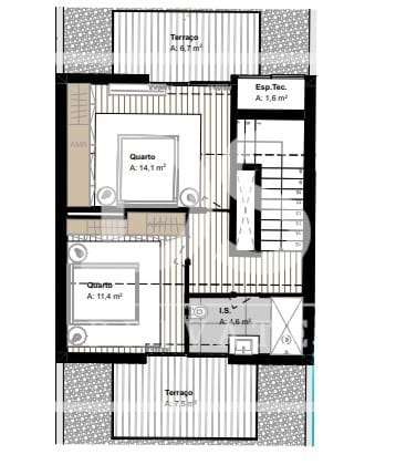 Apartamento T2 Duplex Novo com terraço  - Metro, Póvoa de Varzim-22