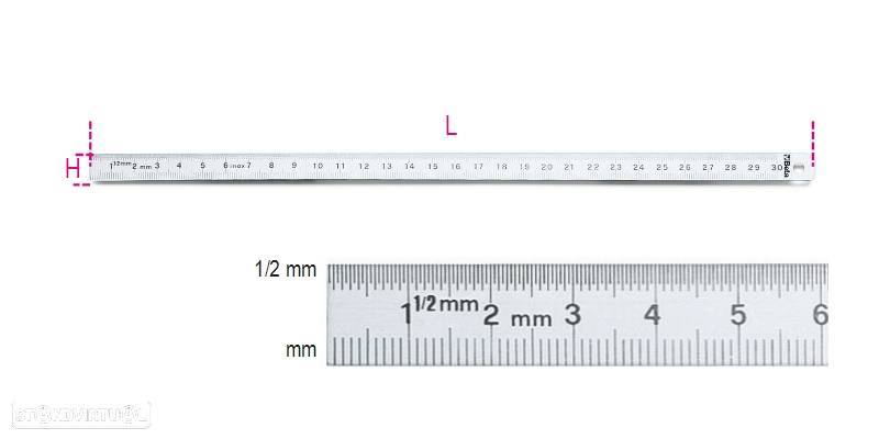 beta flexible graduated rules 300mm stainless steel 55000049 - 1