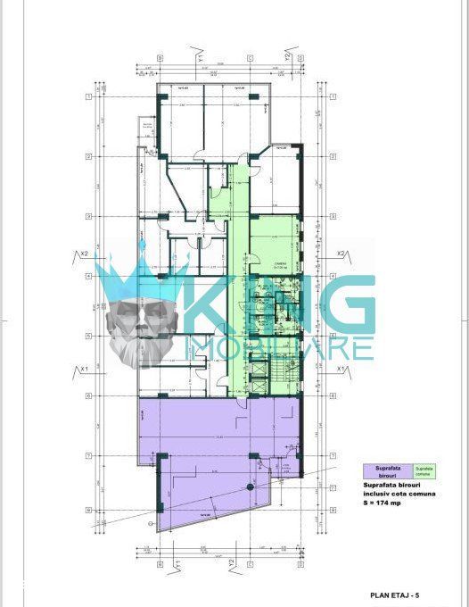 Spatiu Birouri | 174mp | Centrala | Cladire Birouri | Compartimentat |