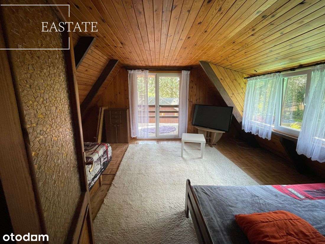 Drewniany dom z ogrodem i basenem, Jachranka - Pełny obrazek: 4/13