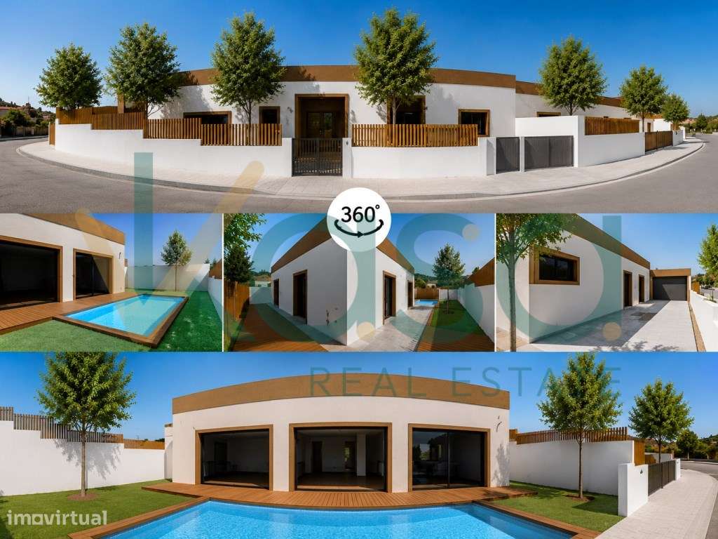 Moradia T4 térrea contemporânea com piscina e garagem-7