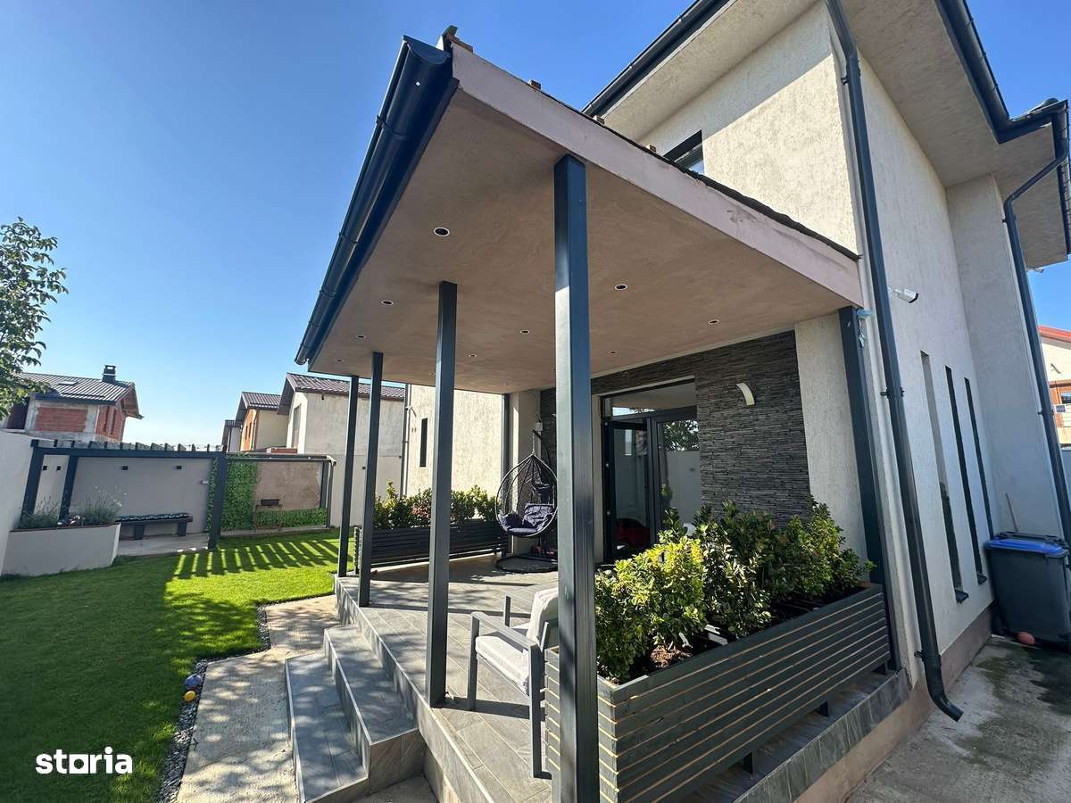 Casă nouă de vânzare în Berceni, Ilfov – 5 camere, terasă acoperită - Imagine principală: 2/14