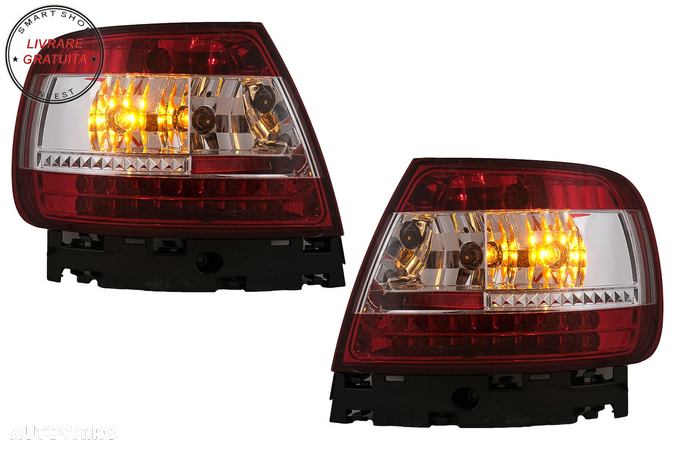 Stopuri LED Audi A4 B5 8D (1994-2000) Limousine Rosu Clar- livrare gratuita - 7