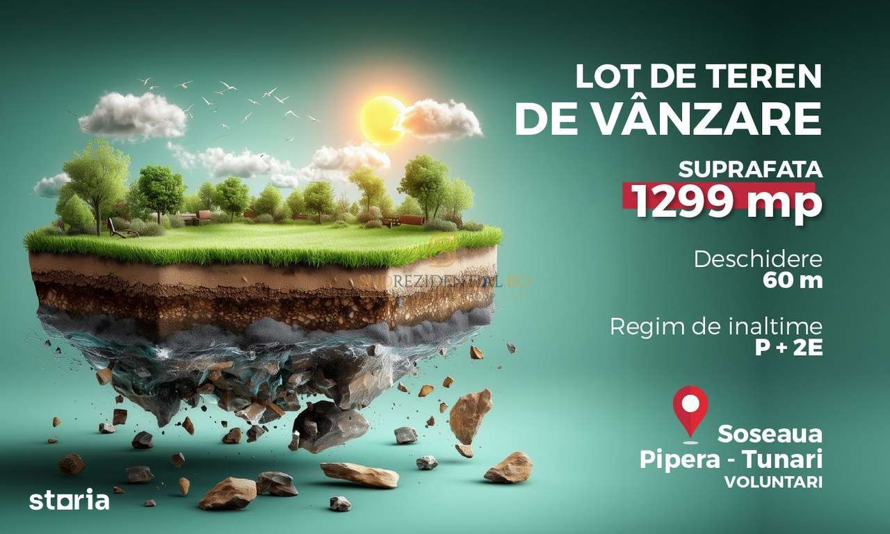 Teren intravilan 1.299 mp, oportunitate de investitie, Pipera-Tunari - Imagine principală: 3/6