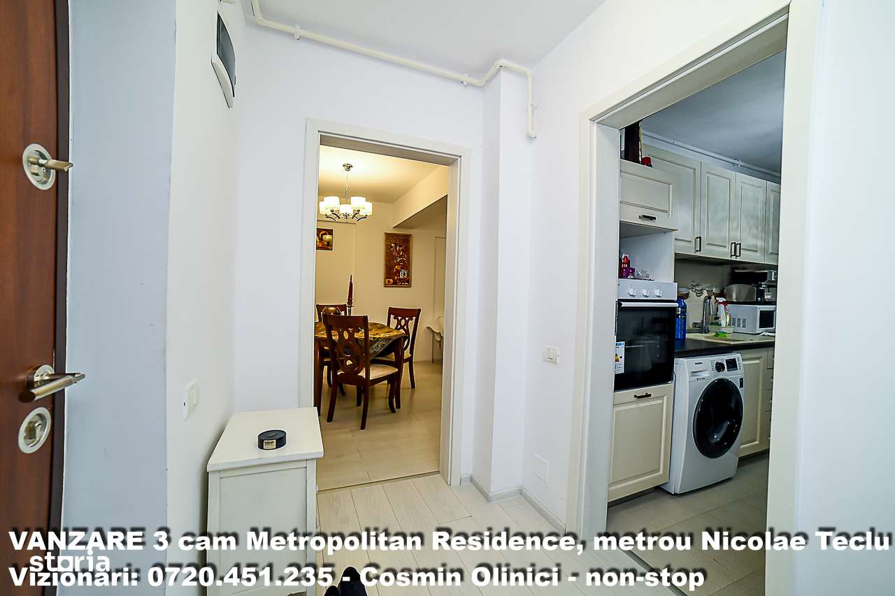 Vanzare 3 camere Metropolitan Residence, 90mp, et. 3, metrou N. Teclu-15