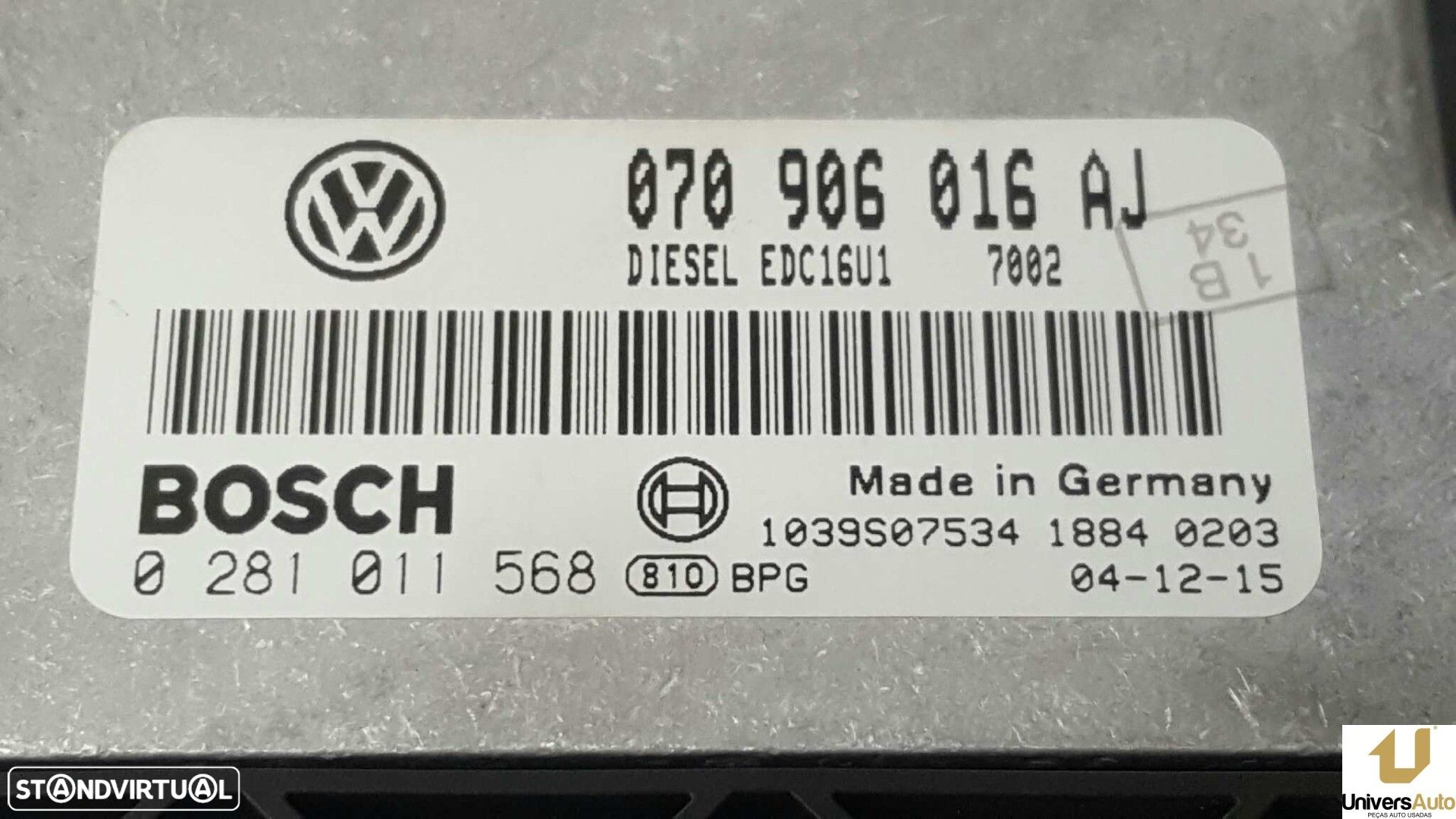 CENTRALINA DO MOTOR UCE VOLKSWAGEN T5 TRANSPORTER/FURGONETA CAJA CERRADA - 4