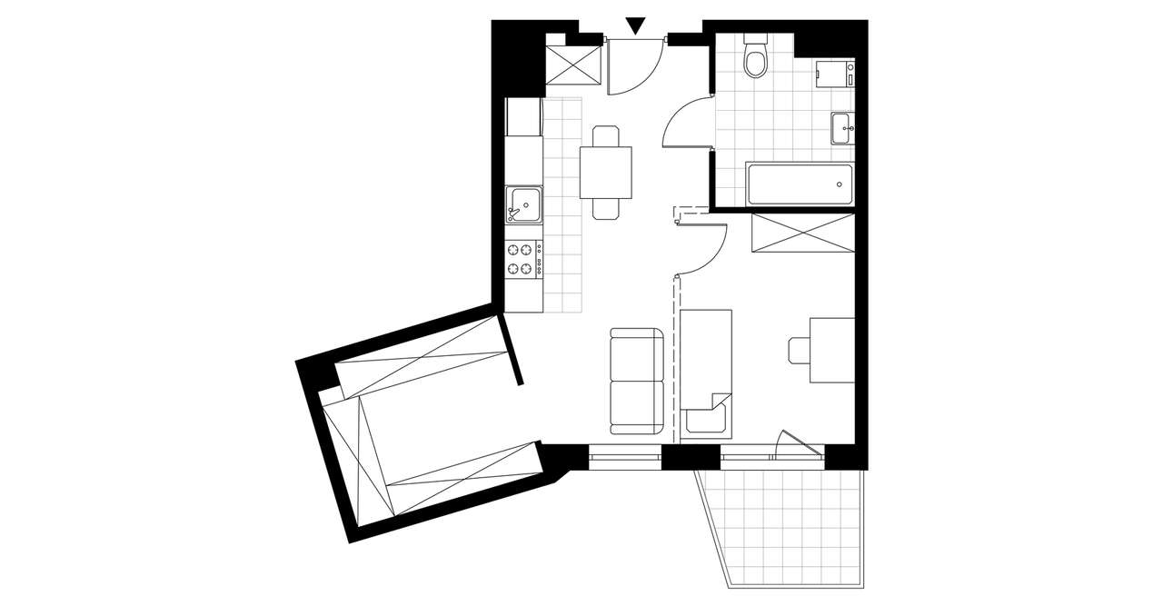 Bernardyńska 4 | mieszkanie 1-pok. | A/3/06 - Pełny obrazek: 4/9