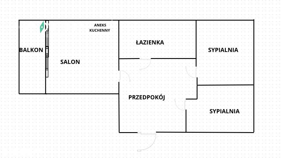 1 Piętro! 3 Pokoje! Co! Balkon! Blok po termo!-12