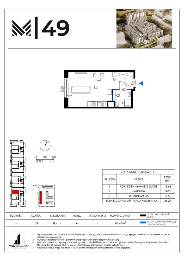 1-pokojowe mieszkanie 28m2 Bezpośrednio - Pełny obrazek: 2/9