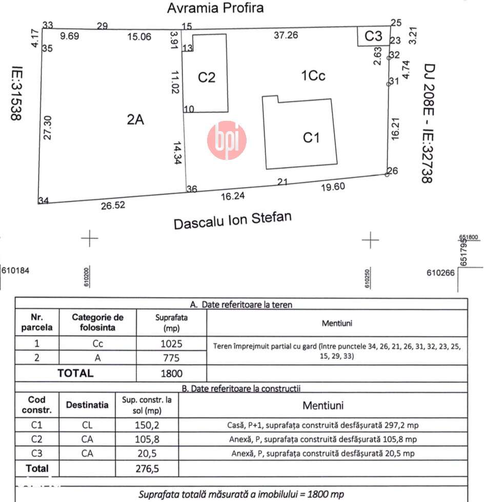 SE VINDE VILA cu 12 cam. “la gri” cu peste 40ari teren in Forasti, SV-4