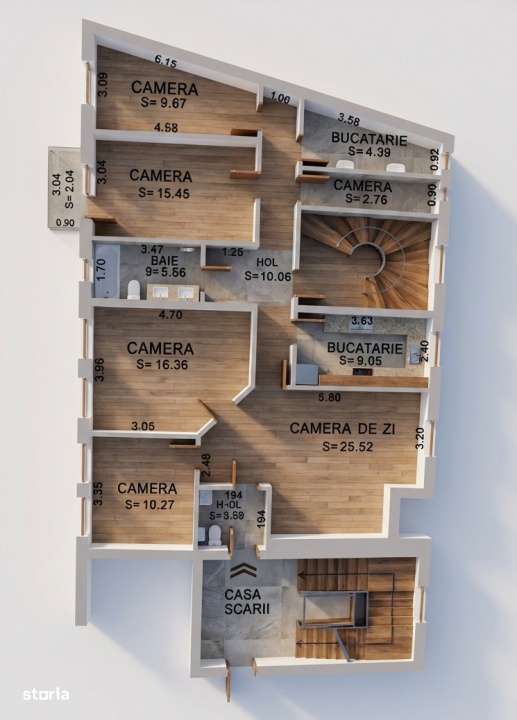 Apartament 5 camere Mosilor - Corbeni-0